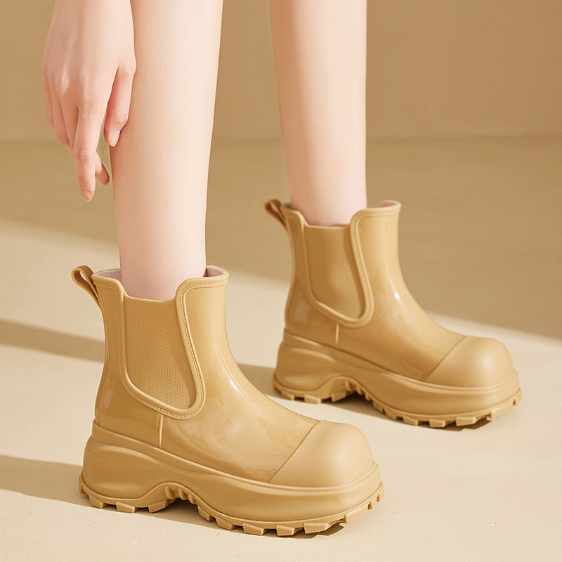 Bottes de Pluie Coréennes à Semelle Épaisse