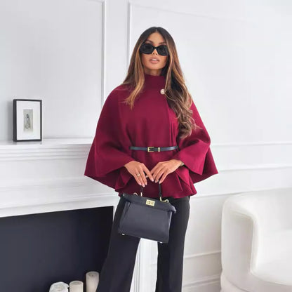 Veste Col Montant avec Ceinture