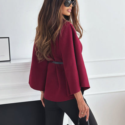 Veste Col Montant avec Ceinture